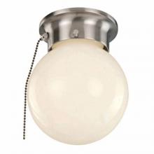  3606P WH - Dash 6" Flush Mount Globe Ceiling Light with Pull Chain